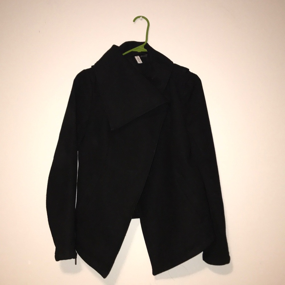 Black asymmetrical jacket